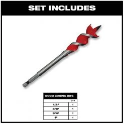 Milwaukee SHOCKWAVE Impact Duty Alloy Steel Screw Driver Bit Set with SPEED FEED Auger Wood Drilling Bit Set (49-Piece) -Power Tools Accessories Sales Shop milwaukee drill bit combination sets 48 32 4023 48 13 0400 40 1000