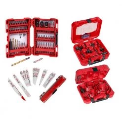 Milwaukee SHOCKWAVE Impact Duty Screw Driver Bit Set with Selfeed Bits, Carbide Hole Saw, Reciprocating Saw Blade (78-Piece)