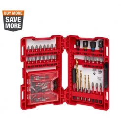 Milwaukee SHOCKWAVE Impact Duty Electrician's Drill and Alloy Steel Screw Driver Bit Set (52-Piece)