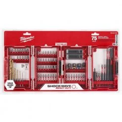 Milwaukee SHOCKWAVE Impact Duty Drill and Alloy Steel Screw Driver Bit Set (75-Piece) -Power Tools Accessories Sales Shop milwaukee drill bit combination sets 48 32 4030 40 1000