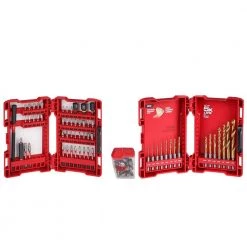 Milwaukee SHOCKWAVE Impact Duty Alloy Steel Screw Driver Bit Set with Titanium Drill Bit Set (85-Piece)
