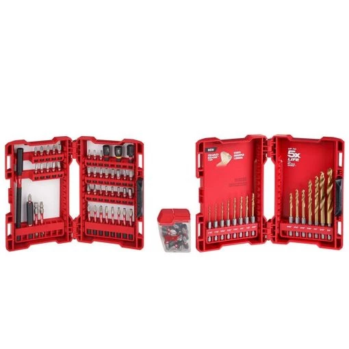 Milwaukee SHOCKWAVE Impact Duty Alloy Steel Screw Driver Bit Set with Titanium Drill Bit Set (85-Piece) 8 Milwaukee SHOCKWAVE Impact Duty Alloy Steel Screw Driver Bit Set with Titanium Drill Bit Set (85-Piece) -Power Tools Accessories Sales Shop milwaukee drill bit combination sets 48 32 4099 48 89 4630 64 1000