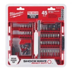 Milwaukee SHOCKWAVE Impact Duty Alloy Steel Screw Driver Bit Set with Titanium Drill Bit Set (85-Piece) -Power Tools Accessories Sales Shop milwaukee drill bit combination sets 48 32 4099 48 89 4630 c3 1000