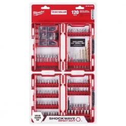 Milwaukee SHOCKWAVE Impact Duty Alloy Steel Screw Driver Bit Set (120-Piece) -Power Tools Accessories Sales Shop milwaukee drill bit combination sets 48 32 4490 1d 1000