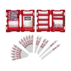 Milwaukee SHOCKWAVE Impact Duty Alloy Steel Screw Driver Bit Set and Bi-Metal Reciprocating Saw Blade Set (138-Piece)