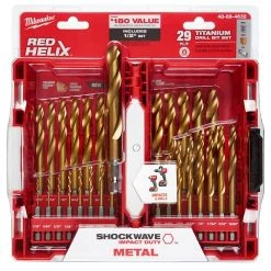 Milwaukee SHOCKWAVE IMPACT DUTY Titanium Drill Bit Set (29-Piece) -Power Tools Accessories Sales Shop milwaukee drill bit combination sets 48 89 4632 66 1000