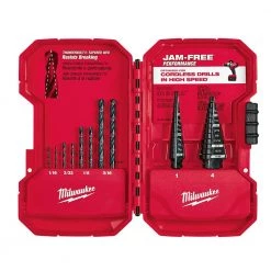 Milwaukee Black Oxide Step Drill Bit Set (10-Piece) -Power Tools Accessories Sales Shop milwaukee drill bit combination sets 48 89 9222 44 1000