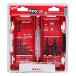 Milwaukee Black Oxide Step Drill Bit Set (10-Piece) -Power Tools Accessories Sales Shop milwaukee drill bit combination sets 48 89 9222 c3 1000