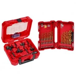 Milwaukee SWITCHBLADE Plumbers Selfeed Bits Set with SHOCKWAVE IMPACT DUTY Titanium Drill Bit Set (28-Piece)