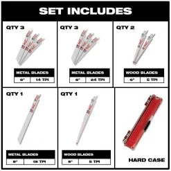 Milwaukee SWITCHBLADE Plumbers Selfeed Bits Set with SAWZALL Wood/Metal Cutting Bi-Metal Reciprocating Saw Blade Set (31-Piece) -Power Tools Accessories Sales Shop milwaukee drill bit combination sets 49 22 5100 49 22 1110 49 22 1216 40 1000