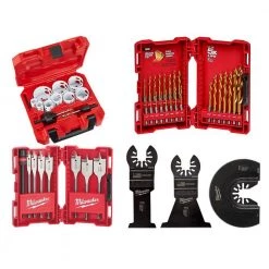 Milwaukee Hole Dozer General Purpose Hole Saw Set with Titanium Drill Bit Set, Spade Bit Set & Oscillating Wood Blades (47-Piece)