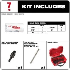 Milwaukee Hole Dozer Bi-Metal Hole Saw Kit (7-Piece) 16 Milwaukee Hole Dozer Bi-Metal Hole Saw Kit (7-Piece) -Power Tools Accessories Sales Shop milwaukee hole saws bits 49 22 4040 40 1000