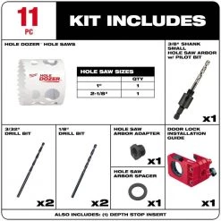 Milwaukee Door Lock Installation Bi-Metal Hole Saw Set -Power Tools Accessories Sales Shop milwaukee hole saws bits 49 22 4073 40 1000