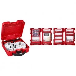 Milwaukee Hole Dozer General Purpose Bi-Metal Hole Saw Set & SHOCKWAVE Impact Duty Screw Driver Bit Set (141-Piece)