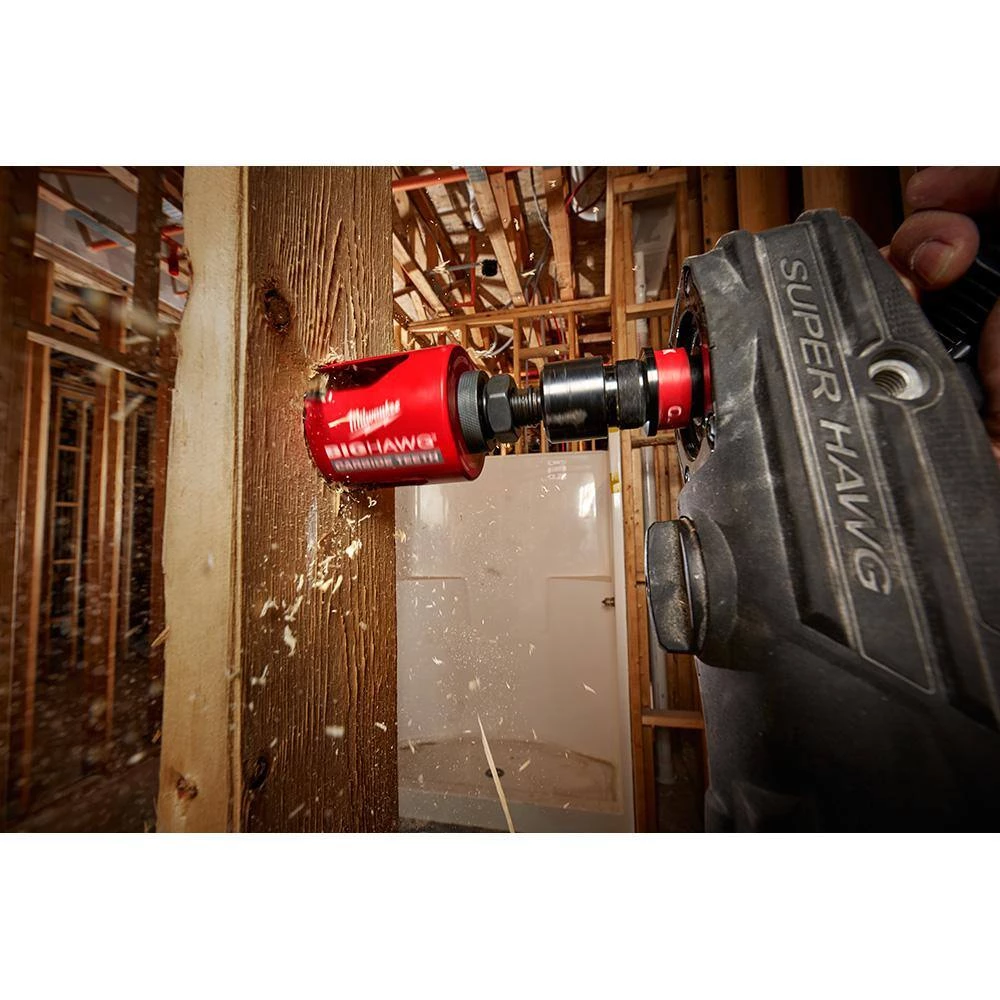 Milwaukee BIG HAWG Carbide Hole Saw Kit (19-Piece) with PACKOUT Case 10 Milwaukee BIG HAWG Carbide Hole Saw Kit (19-Piece) with PACKOUT Case - Image 10