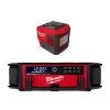 Milwaukee M18 Lithium-Ion Cordless PACKOUT Radio/Speaker with Built-In Charger with M18 175-Watt Powered Compact Inverter