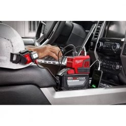 Milwaukee M18 Lithium-Ion Cordless PACKOUT Radio/Speaker with Built-In Charger with M18 175-Watt Powered Compact Inverter -Power Tools Accessories Sales Shop milwaukee jobsite audio 2950 20 2846 20 c3 1000
