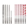 Milwaukee 4-Cutter SDS-PLUS Carbide Hammer Drill Bit Kit with SHOCKWAVE Carbide Hammer Drill Bit Kit (12-Piece)