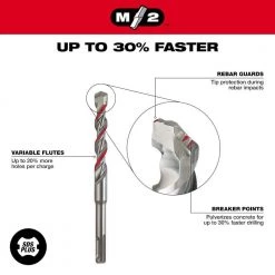 Milwaukee 1/4 in. x 6 in. 2-Cutter SDS-PLUS Carbide Drill Bit -Power Tools Accessories Sales Shop milwaukee masonry drill bits 48 20 8231 a0 1000