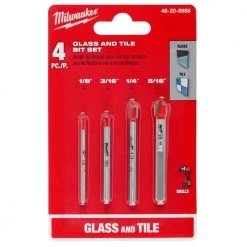 Milwaukee Carbide Glass and Tile Bit Set (4-Pack) -Power Tools Accessories Sales Shop milwaukee masonry drill bits 48 20 8988 1f 1000