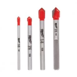 Milwaukee Carbide Glass and Tile Bit Set (4-Pack) -Power Tools Accessories Sales Shop milwaukee masonry drill bits 48 20 8988 44 1000