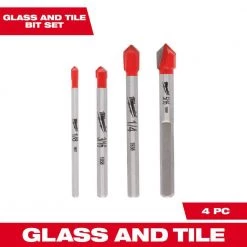 Milwaukee Carbide Glass and Tile Bit Set (4-Pack)
