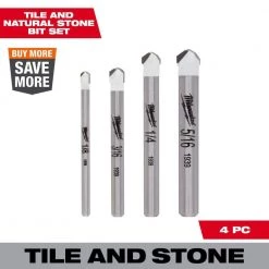 Milwaukee Carbide Natural Stone Bit Set (4-Pack)
