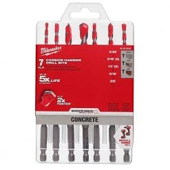 Milwaukee SHOCKWAVE Carbide Hammer Drill Bit Kit with BIG HAWG Carbide Hole Saw Kit (15-Piece) -Power Tools Accessories Sales Shop milwaukee masonry drill bits 48 20 9052 49 56 9285 4f 1000