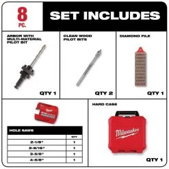 Milwaukee SHOCKWAVE Carbide Hammer Drill Bit Kit with BIG HAWG Carbide Hole Saw Kit (15-Piece) -Power Tools Accessories Sales Shop milwaukee masonry drill bits 48 20 9052 49 56 9285 a0 1000