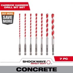 Milwaukee SHOCKWAVE Carbide Hammer Drill Bit Kit (7-Piece)