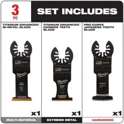 Milwaukee Oscillating Metal/Wood Cutting Multi-Tool Blade Kit (3-Piece) -Power Tools Accessories Sales Shop milwaukee oscillating tool attachments 49 10 9001 40 1000