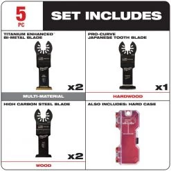 Milwaukee Multi-Tool Oscillating Blade Kit (5-Piece) -Power Tools Accessories Sales Shop milwaukee oscillating tool attachments 49 10 9211 40 1000