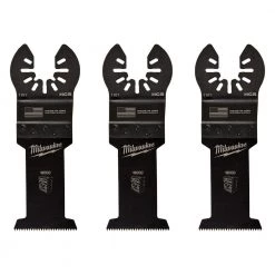 Milwaukee 1-3/8 in. High Carbon Steel Universal Fit Wood Cutting Multi-Tool Oscillating Blade (3-Pack)