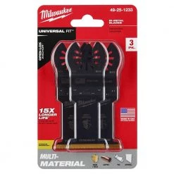 Milwaukee 1-3/8 in. Titanium Bi-Metal Universal Fit Wood and Metal Cutting Multi-Tool Oscillating Blade (3-Pack) -Power Tools Accessories Sales Shop milwaukee oscillating tool attachments 49 25 1233 4f 1000