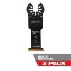 Milwaukee 1-3/8 in. Titanium Bi-Metal Universal Fit Wood and Metal Cutting Multi-Tool Oscillating Blade (3-Pack)