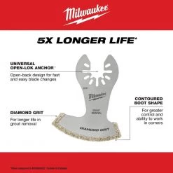 Milwaukee 2-1/2 in. Universal Fit Diamond Grit Grout Removal Multi-Tool Oscillating Blade (1-Piece) -Power Tools Accessories Sales Shop milwaukee oscillating tool attachments 49 25 2271 40 1000