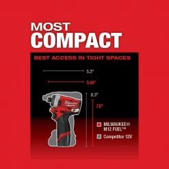 Milwaukee M12 FUEL 12-Volt Lithium-Ion Brushless Cordless 1/4 in. Hex Impact Driver Kit W/ M12 6.0Ah Battery -Power Tools Accessories Sales Shop milwaukee outdoor power batteries chargers 2553 22 48 11 2460 1d 1000