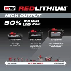 Milwaukee M18 18-Volt Lithium-Ion High Output 12.0Ah Battery Pack -Power Tools Accessories Sales Shop milwaukee outdoor power batteries chargers 48 11 1812 a0 1000