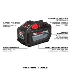 Milwaukee M18 18-Volt Lithium-Ion High Output 12.0Ah Battery with Two 5.0Ah Batteries (3-Pack) -Power Tools Accessories Sales Shop milwaukee outdoor power batteries chargers 48 11 1812p5 40 1000 1