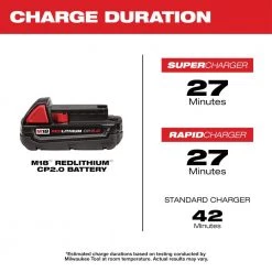 Milwaukee M18 18-Volt 2.0 Ah Lithium-Ion Compact Battery -Power Tools Accessories Sales Shop milwaukee outdoor power batteries chargers 48 11 1820 1d 1000