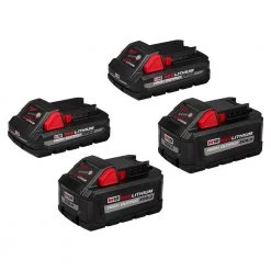 Milwaukee M18 18-Volt Lithium-Ion HIGH OUTPUT XC 8.0 Ah and 3 Ah Battery (4-Pack)