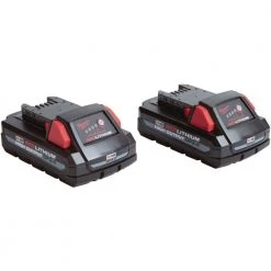 Milwaukee M18 18-Volt Lithium-Ion HIGH OUTPUT CP 3.0 Ah Battery Pack (2-Pack) w/9 in. 5 TPI AX Carbide Reciprocating Saw Blade -Power Tools Accessories Sales Shop milwaukee outdoor power batteries chargers 48 11 1837 48 00 5226 76 1000