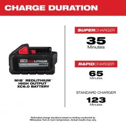 Milwaukee M18 18-Volt Lithium-Ion High Output 6.0Ah Battery Pack (2-Pack) -Power Tools Accessories Sales Shop milwaukee outdoor power batteries chargers 48 11 1862 66 1000