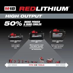 Milwaukee M18 18-Volt Lithium-Ion High Output XC 8.0 Ah Battery (2-Pack) -Power Tools Accessories Sales Shop milwaukee outdoor power batteries chargers 48 11 1880 48 11 1880 a0 1000