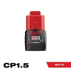 Milwaukee M12 12-Volt 1.5 Ah Lithium-Ion Compact Battery Pack (2-Pack)