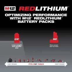 Milwaukee M12 12-Volt Lithium-Ion 2.0 Ah Compact Battery Pack -Power Tools Accessories Sales Shop milwaukee outdoor power batteries chargers 48 11 2420 40 1000 1