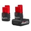 Milwaukee M12 12V Lithium-Ion XC High Output 5.0Ah Battery Pack W/High Output 2.5Ah Battery Pack