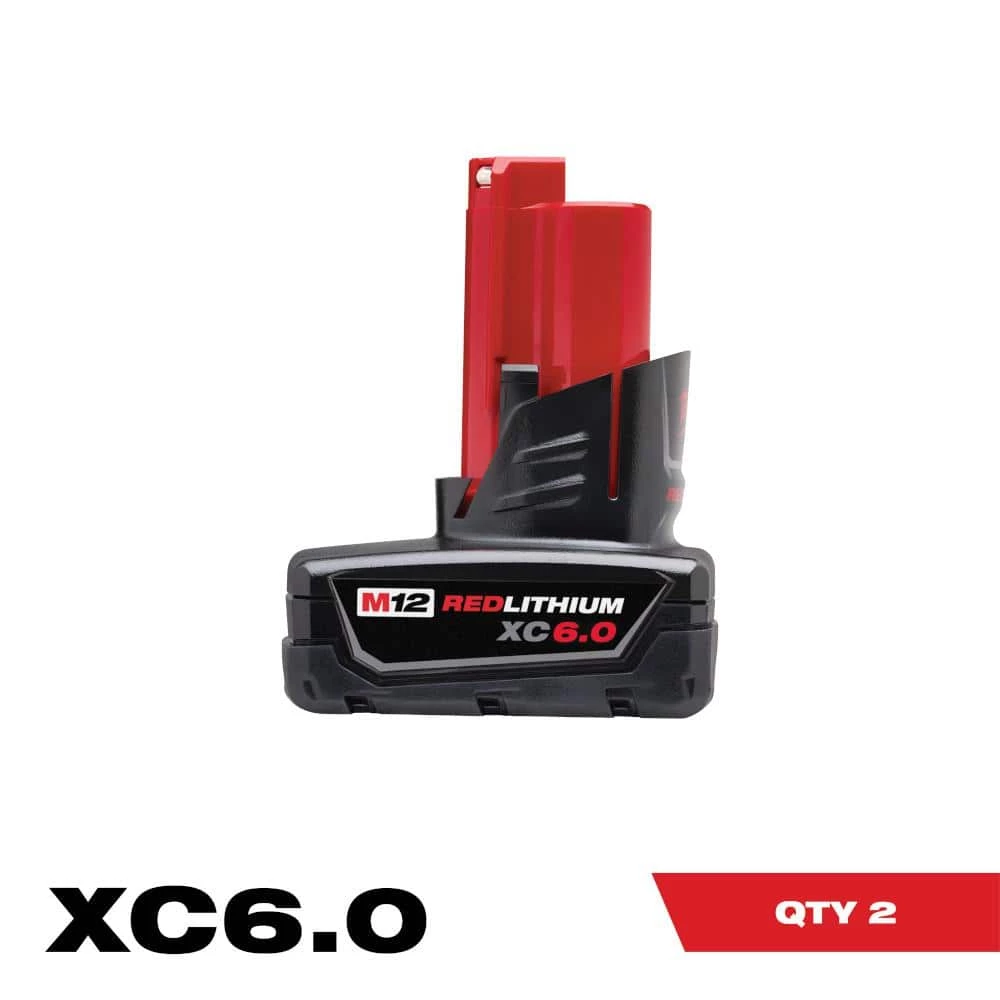 Milwaukee M12 12V Lithium-Ion XC Extended Capacity Battery Pack 6.0Ah (2-Pack) 1 Milwaukee M12 12V Lithium-Ion XC Extended Capacity Battery Pack 6.0Ah (2-Pack)