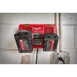 Milwaukee M18 18-Volt Lithium-Ion Dual Bay Rapid Battery Charger -Power Tools Accessories Sales Shop milwaukee outdoor power batteries chargers 48 59 1802 1f 1000
