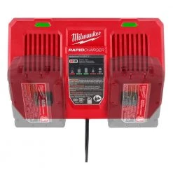 Milwaukee M18 18-Volt Lithium-Ion Dual Bay Rapid Battery Charger with 3.0Ah Battery Pack (2-Pack) -Power Tools Accessories Sales Shop milwaukee outdoor power batteries chargers 48 59 1802 48 11 1837 1f 1000